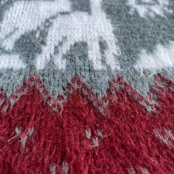 🔥Ruminahui Wool Alpaca Fuzzy Llama Southwest Native Aztec Hood Sweater Cardigan - Picture 10 of 16